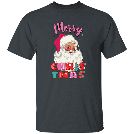 Cute Santa, Pinky Santa, Glance Santa Claus, Santa Face, Merry Christmas, Trendy Christmas Unisex T-Shirt
