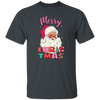 Cute Santa, Pinky Santa, Glance Santa Claus, Santa Face, Merry Christmas, Trendy Christmas Unisex T-Shirt