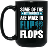 Some Of The Best Memories Are Made In Flip Flops, Flip Flops Retro Black Mug