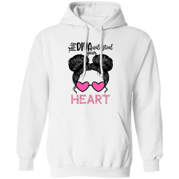 This Diva Will Steal Your Heart, Love This Messy Bun Hair Pullover Hoodie