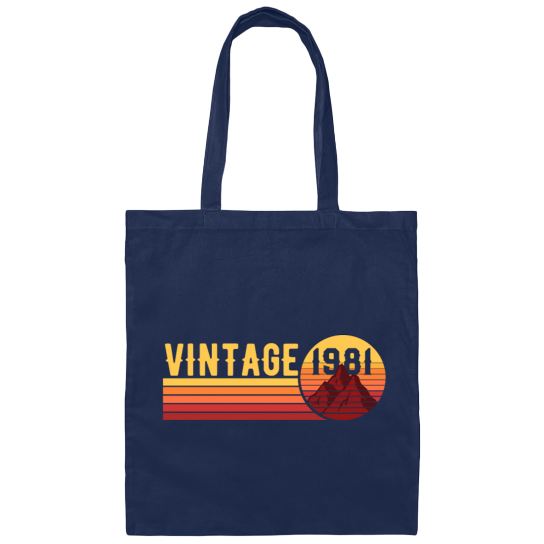 Vintage 1981 Birthday Gift, 1981 Birthday Canvas Tote Bag