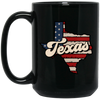 Texas State, Retro America, Retro Texas, Cowboy Style Black Mug