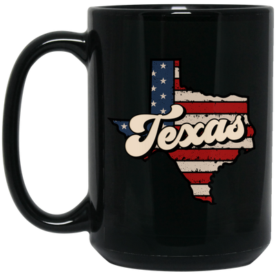 Texas State, Retro America, Retro Texas, Cowboy Style Black Mug