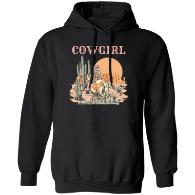 Cowboy Lover Gift, Cowgirl Life In Desert, Long Live Cowgirl Pullover Hoodie