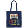 Birthday April 1978 Legend Was Born Gifts Funny Retro 1978 Canvas Tote Bag