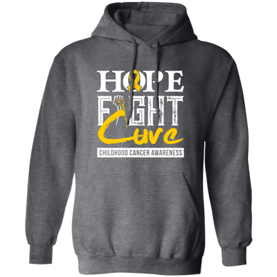 Childhood Cancer Awareness, Hope Fight Cuve, Healing Childhood Pullover Hoodie