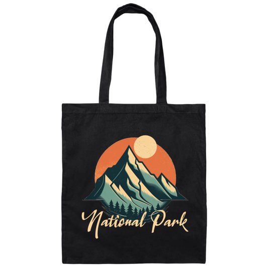 Love National Park, Love Mountain, Best Of Park, Retro National Park Canvas Tote Bag