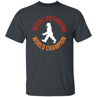 Bigfoot Gift, Social Distancing, World Champion, Retro Bigfoot Unisex T-Shirt