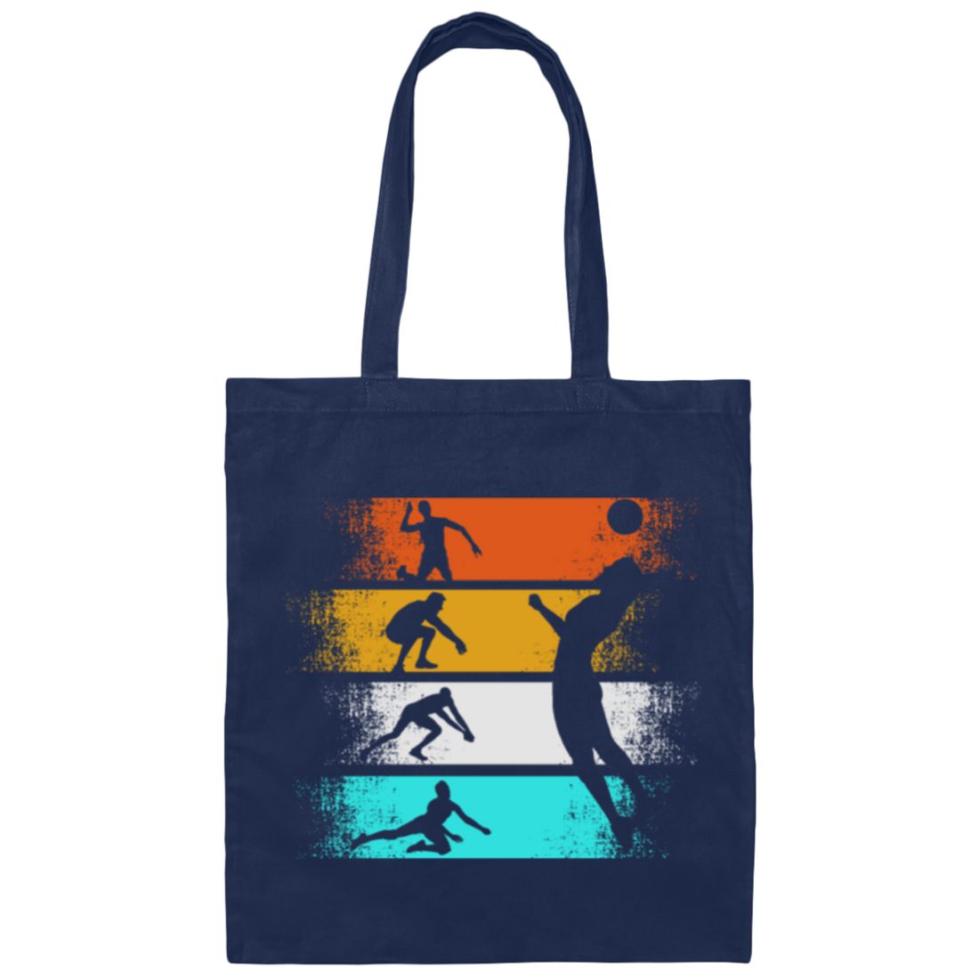 Retro Volleyball, Player Volleyball, Vintage The Ball, Volleyball Player Lover Canvas Tote Bag