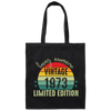Love 1973, Being Awesome 1973, Since 1973, Limited Edition 1973 Canvas Tote Bag