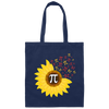 Sunflower Pi, Pi Number, 100 Days Of School Math, Love Mathemetic Gift Idea Canvas Tote Bag