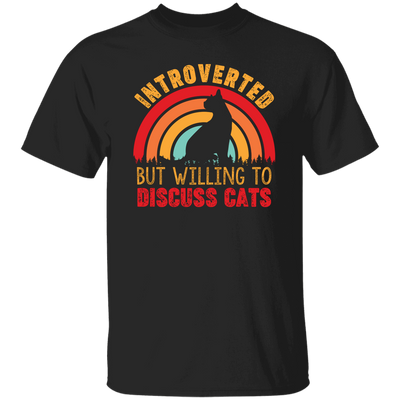 Introverted But Willing To Discuss Cats, Retro Cats Unisex T-Shirt