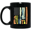 Patriotic Hair Stylist, Haircutter Gift, Barber Day USA, American Barber Black Mug