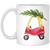 Baby Car Watercolor, Car Bring Xmas Tree, Cute Xmas Car, Merry Christmas, Trendy Chrismas White Mug