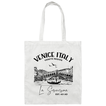 Venice Italy, Veneto Region, La Serenissima, EST 421 AD Canvas Tote Bag