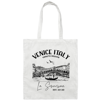 Venice Italy, Veneto Region, La Serenissima, EST 421 AD Canvas Tote Bag
