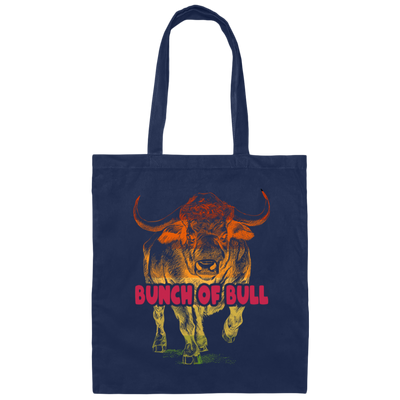 Bunch Of Bull, Retro Bull, Colorful Bull Cow Gift Canvas Tote Bag