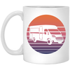 Camping Vintage, Sun Camper Gift, Campground Vacation, Like To Camp In Nature White Mug