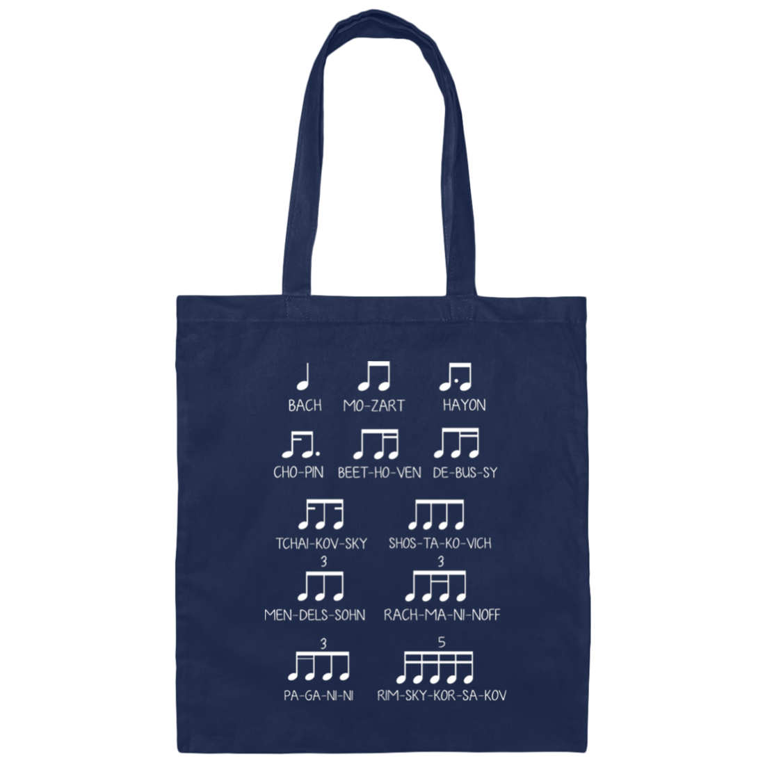 Music Design, Famous Musician, Music Note Canvas Tote Bag