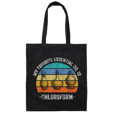 Retro Vintage Saying My Favorite Essential Oil Is Canvas Tote Bag