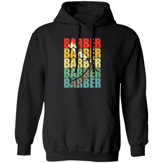 Barber Vintage, Love Barber Gift, Retro Barber, Barber In Classic Pullover Hoodie