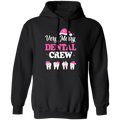 This Very Merry Dental Crew Pullover Hoodie is perfect for making a statement this holiday season! The trendy Christmas design features a set of charming teeth, adding a playful twist to a classic Christmas motif. Stay stylish and comfortable while showing off your love for all things dental with this unique and festive hoodie.