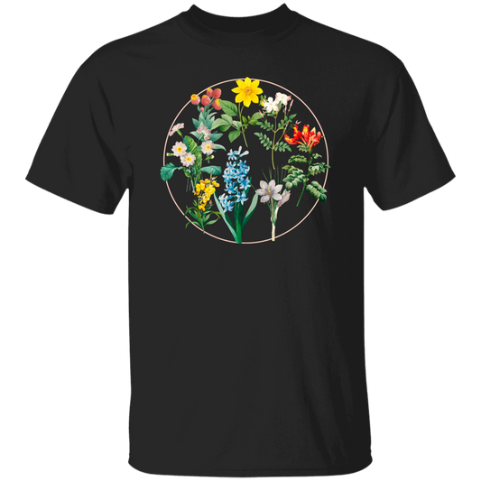 Wild Flowers, Lady Gift, Flowers in A Circle, Love Flowers Unisex T-Shirt