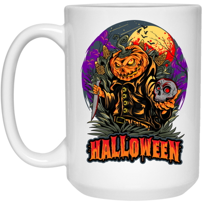 Halloween Holiday, Pumpkin Halloween, Horror Halloween White Mug