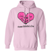 Love Life, Happy Valentine's Day, Skull In Heart Shape, Valentine's Day, Trendy Valentine Pullover Hoodie