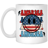 America, American Smiley, Smile Icon, America Smile White Mug