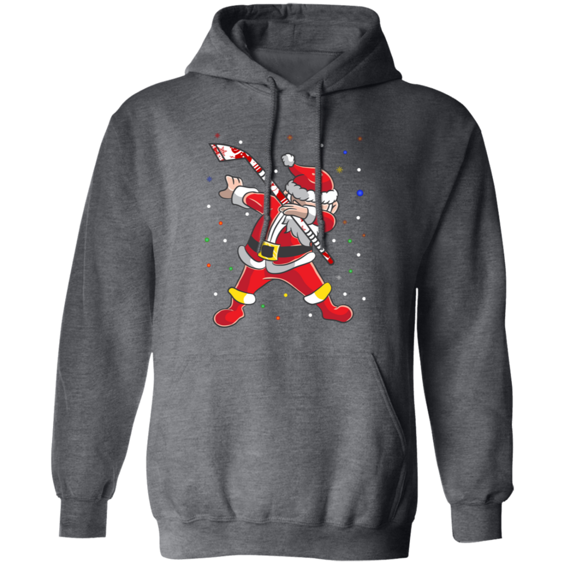 Dabbing Santa, Santa Claus, Sant Play Hockey, Merry Christmas, Trendy Christmas Pullover Hoodie