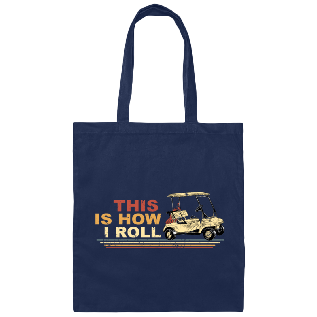 Vintage Golf Buggy Golf Cart Retro Golf Car Canvas Tote Bag