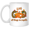 With God All Things Are Possible, Fall Season, Love God White Mug