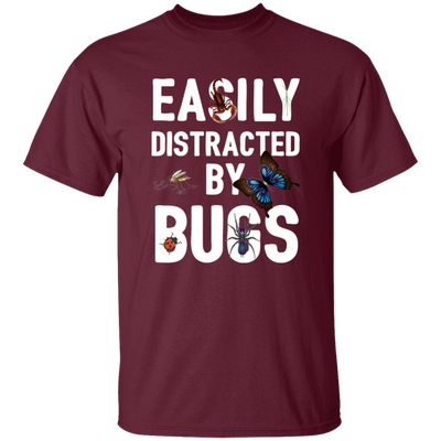 Easily Distracted By Bugs, Butterfly And Spiders Unisex T-Shirt