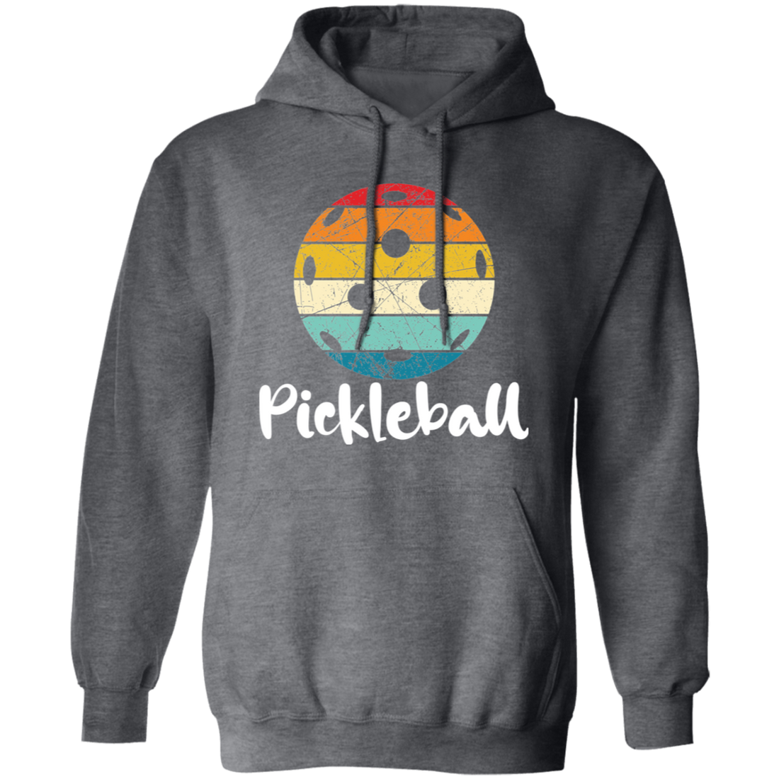 Pickleball, Retro Pickleball, Playing Pickleball Pullover Hoodie
