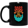 Dad With Beards Are Better, Retro Dad, Father_s Day Gifts Black Mug