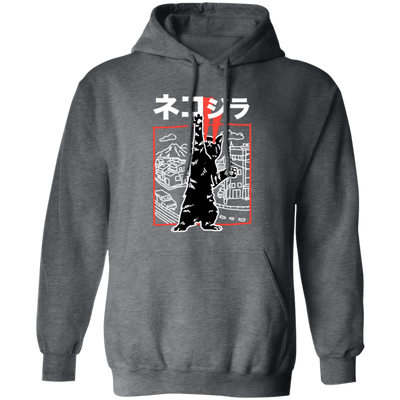 Cute Japanese Cat, Cat Zilla, Neko Harajuku, Love Kawaii Cat, Love Anime Pullover Hoodie