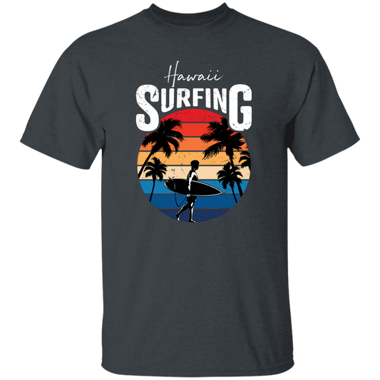 Hawaii Surfing, Retro Beach, Surfing Beach Vintage Unisex T-Shirt