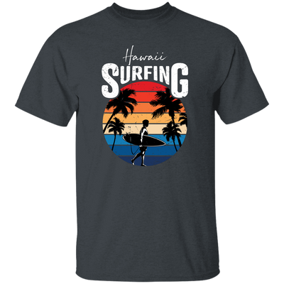 Hawaii Surfing, Retro Beach, Surfing Beach Vintage Unisex T-Shirt