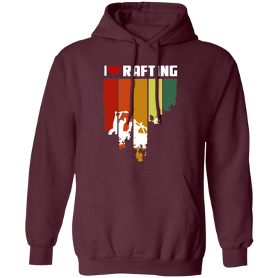 I Love Rafting Hipster Edition, Fantastic Rafting, Rafting Hipster, Best Rafting Gift Pullover Hoodie