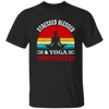 Stresses Blessed And Yoga Obsessed, Retro Yoga Unisex T-Shirt