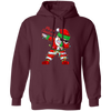 Dabbing Santa, Santa Claus, Xmas Light With Santa, Merry Christmas, Trendy Christmas Pullover Hoodie