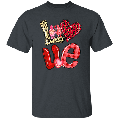 Love Gnome, My Love, Valentine Pattern, Leopard Love, Valentine's Day, Trendy Valentine Unisex T-Shirt