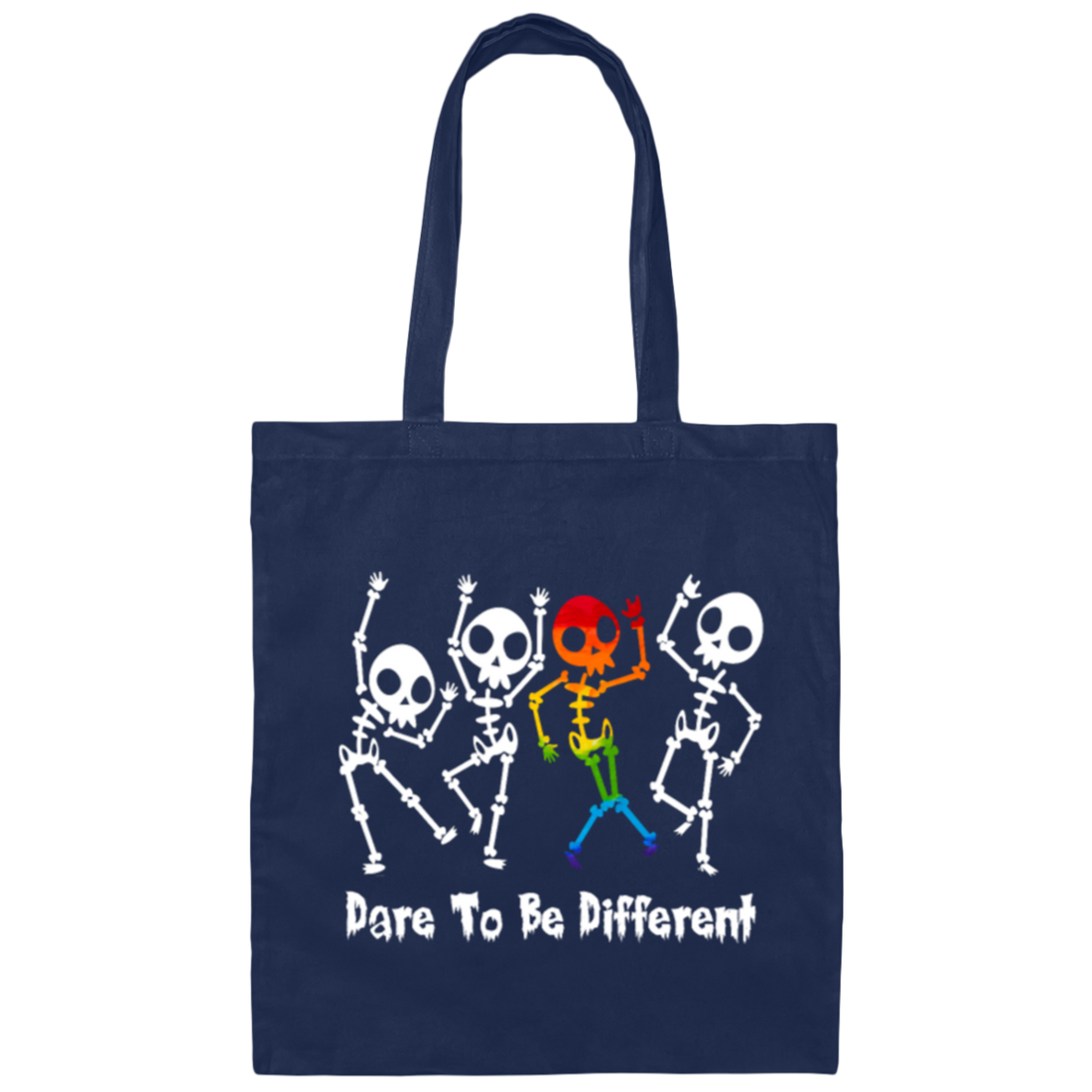 Lgbt Skeleton, Dare To Be Different, LGBT Pride, LGBTQ+ Canvas Tote Bag