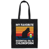 My Favorite Essential Oil Is Chloroform, Retro Cat With Oil Canvas Tote Bag