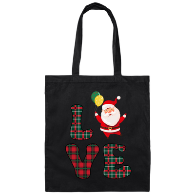 Love Santa, Love Christmas, Caro Christmas Canvas Tote Bag