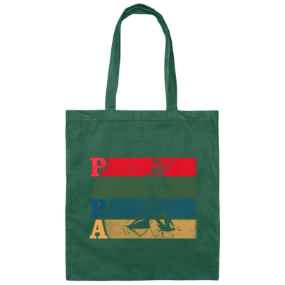 Vintage Martial Art, Retro Kendo Papa, Funny Dad Father Loe Gift Canvas Tote Bag