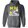 Mom Of Ballers, Baseball Sport, Retro Baseball Player Pullover Hoodie