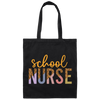 School Nurse, Leopard Nurse, Love Nurse, Leopard School Canvas Tote Bag