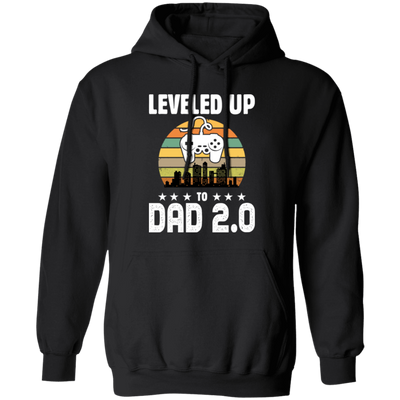 Leveled Up To Dad 2.0, Retro Father's Day, Love Daddy, Vintage City Pullover Hoodie